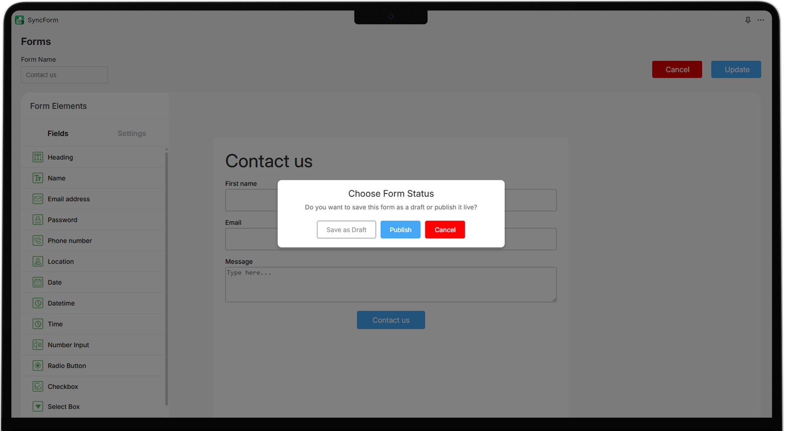 Save the Form